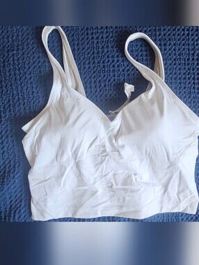 Lululemon Flow Y Bra Nulu *Light Support,Sz 8 In White